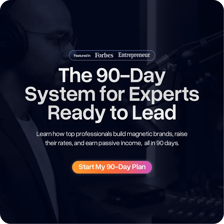 Authority Method program ad describing a 90-day system for experts