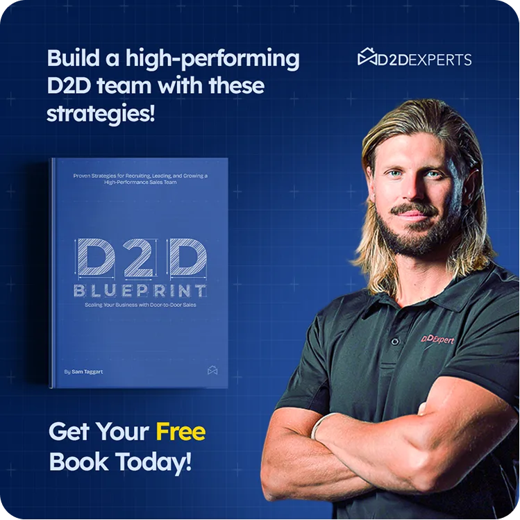 D2D Experts free book ad featuring the D2D Blueprint and its author