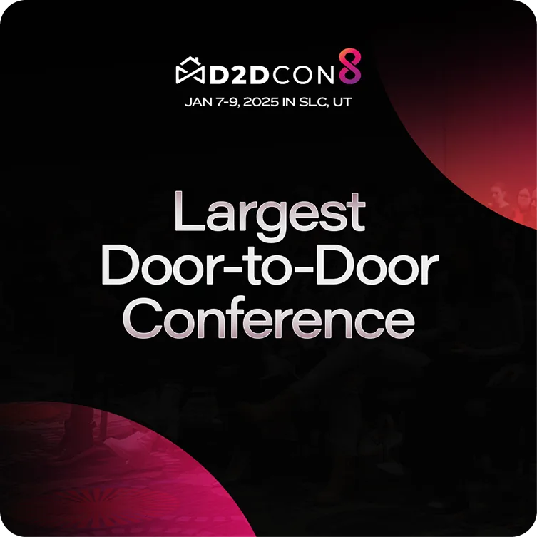 Minimal D2DCon static ad with conference date and category positioning
